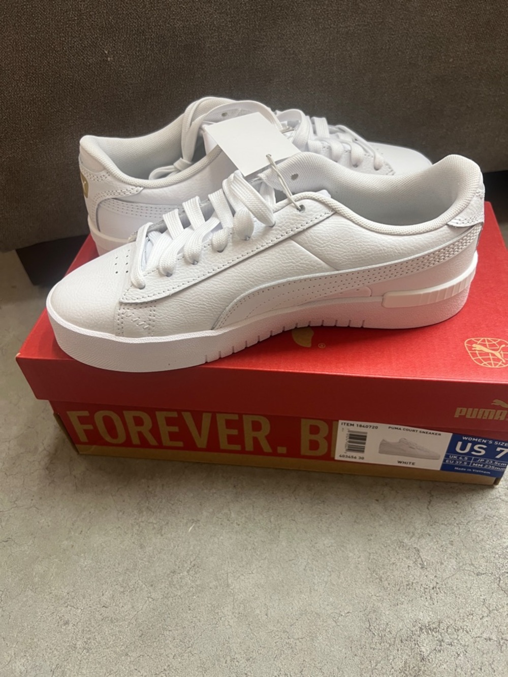Puma White Low-Top Platform Sneakers